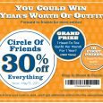 Gymboree Circle of Friends #Coupon 30% off Everything! 30% off online (coupon code: 117DWF4HDS75746) and in-stores. To print click on the picture to the right and then go to File and Print. This Offer expires May 15, 2011.