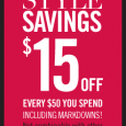 The Limited is offering a great #discount: one #code expires soon Valid through 5/31 ONLY Deal Alert: Enjoy $15 off every $50 you spend. Savings code is (STYLEPASS). VALID EVERYDAY If you are a student or teacher, show the cashier your...
