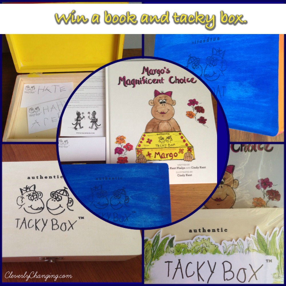 Enter to win a book and tacky box set to help your children learn that their words matter.