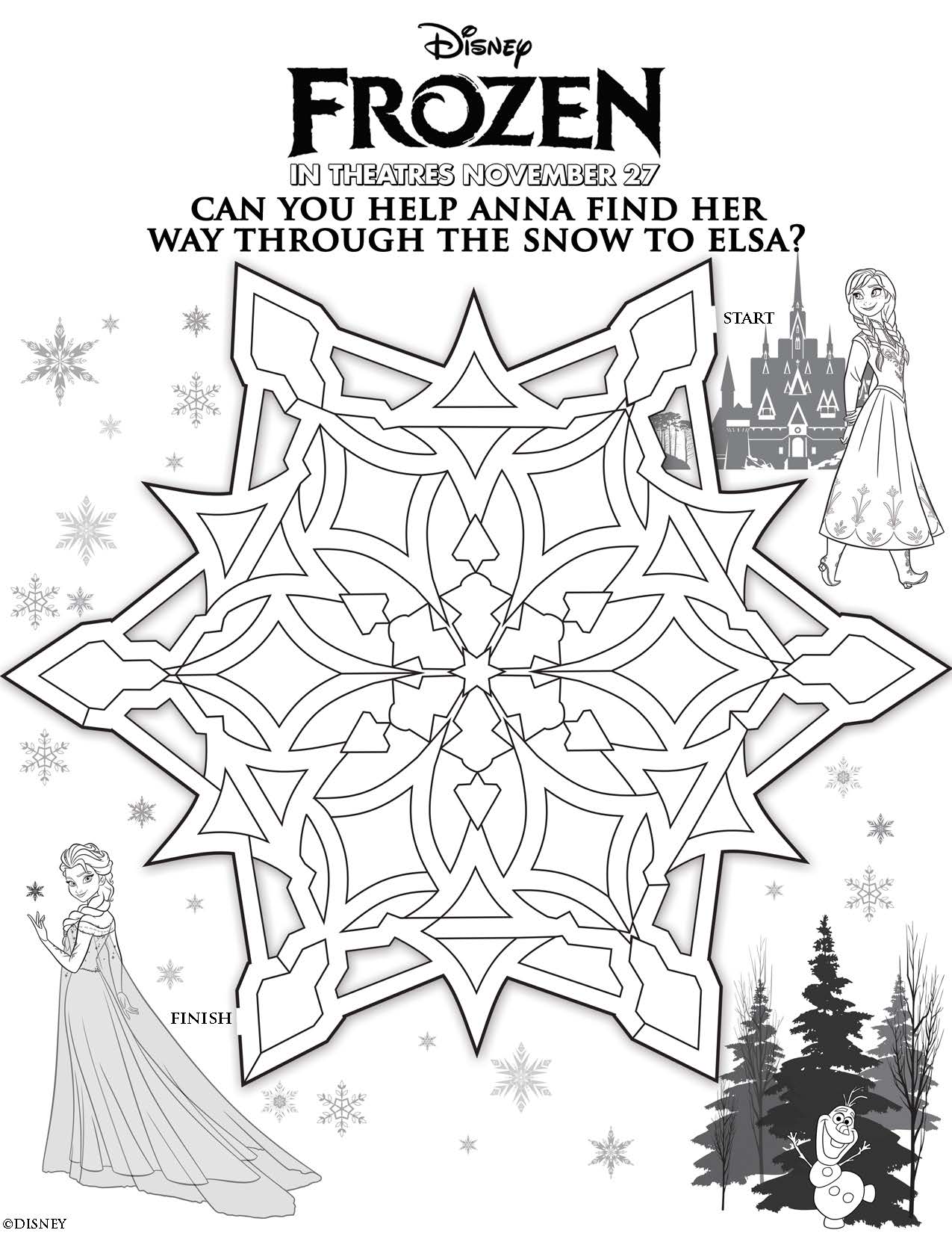 Disney's Frozen Anna and Elsa Maze