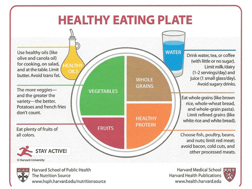 Healthy plate eating chart. Food guidelines. Sickle Cell Survivor tips