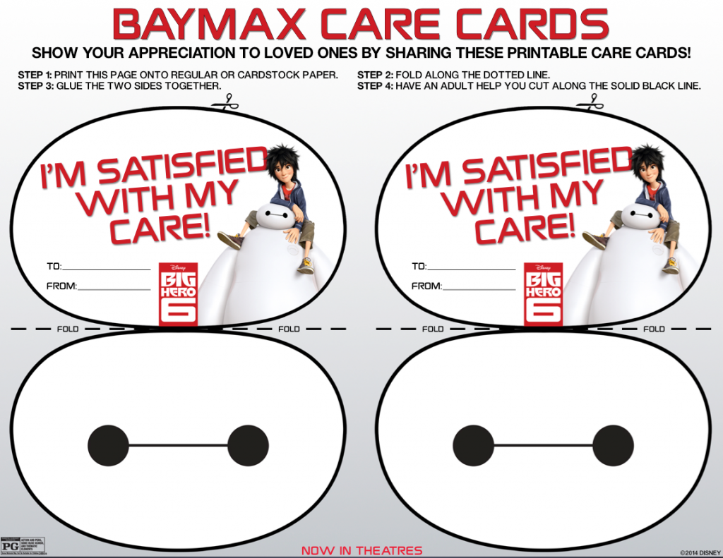 BayMax Care Cards #free #kids #fun
