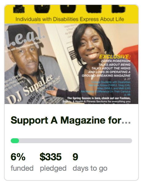 I.D.E.A.L Magazine kickstarter for young people who are living with disabilities