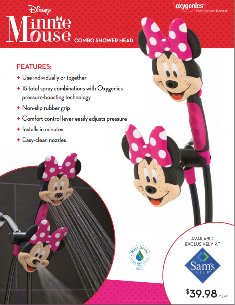 Oxygenics Disney "Minnie Mouse" Shower Head #kids #gifts #review via @CleverlyChangin