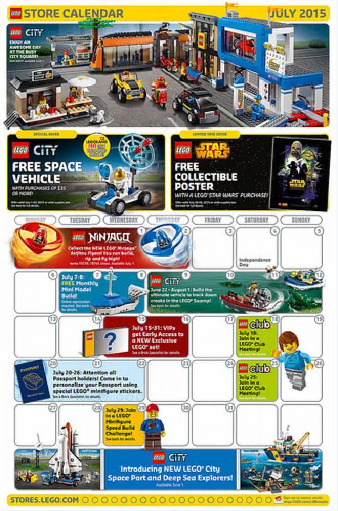 Lego Stores: Low Cost or Free 2015 Summer Activities