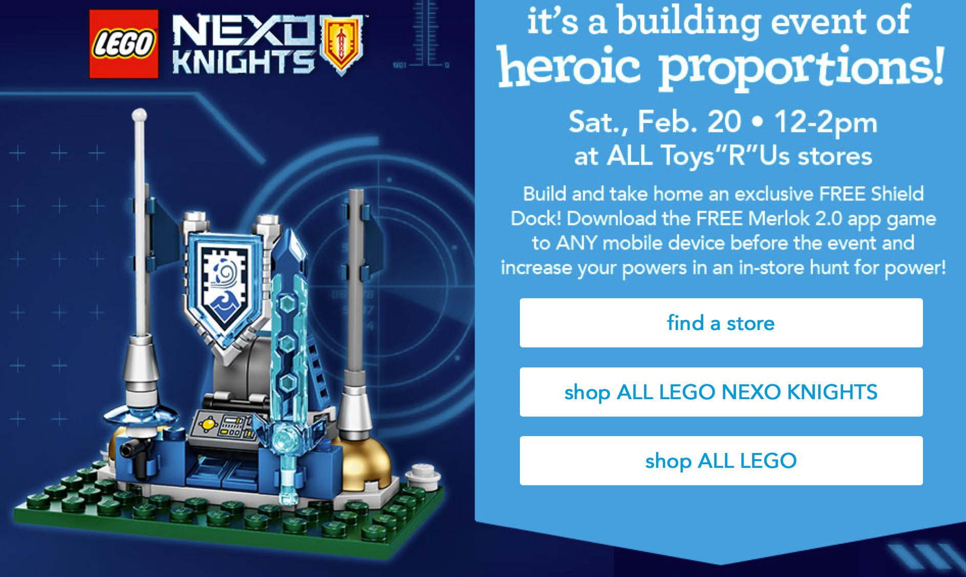 Free Lego Feb 20th 2016 event