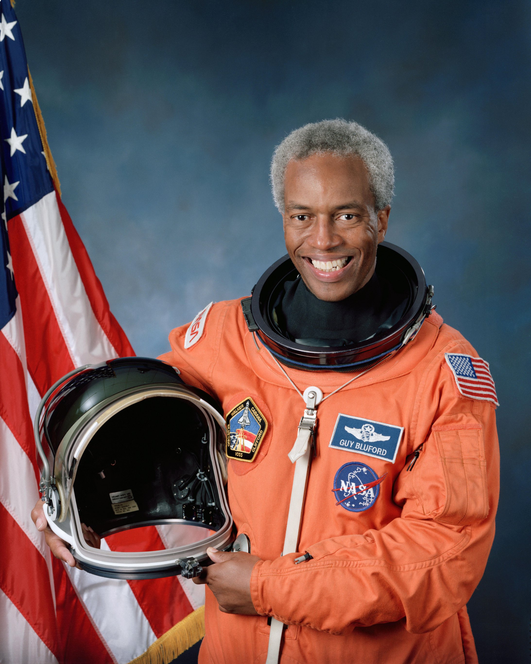 Guion Bluford first african american to travel in space.