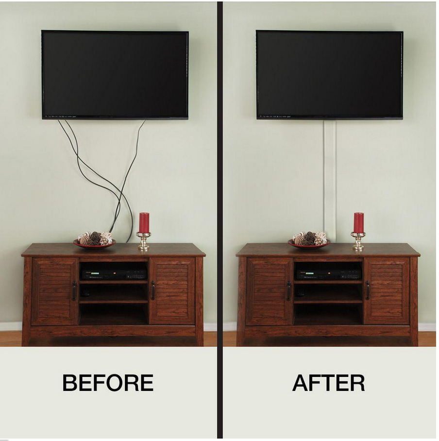 How to Safely Hide Mounted TV Cables - Cleverly Changing