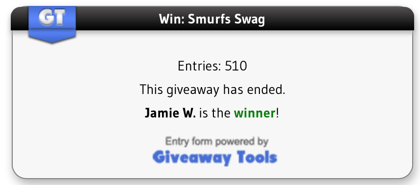 Smurfs Swag Winner