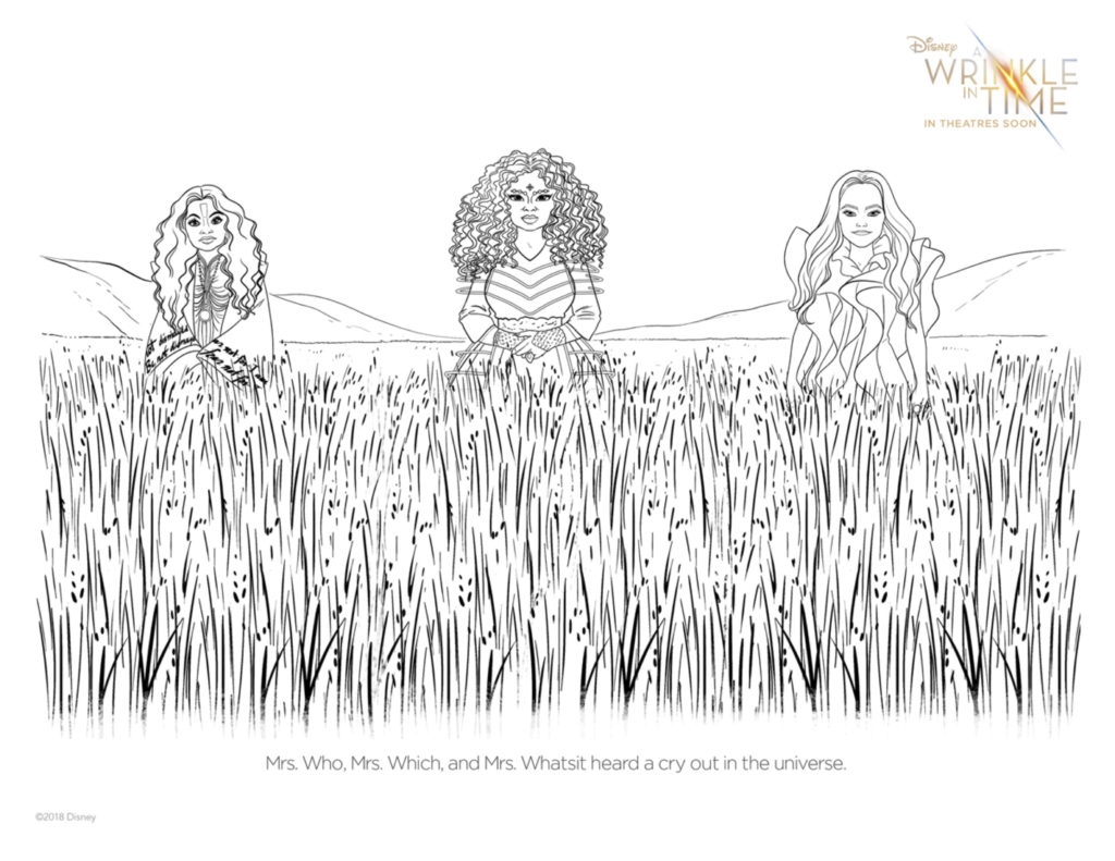 AWrinkleInTime_3 Beings Printable Coloring Pages for A Wrinkle in Time Fans