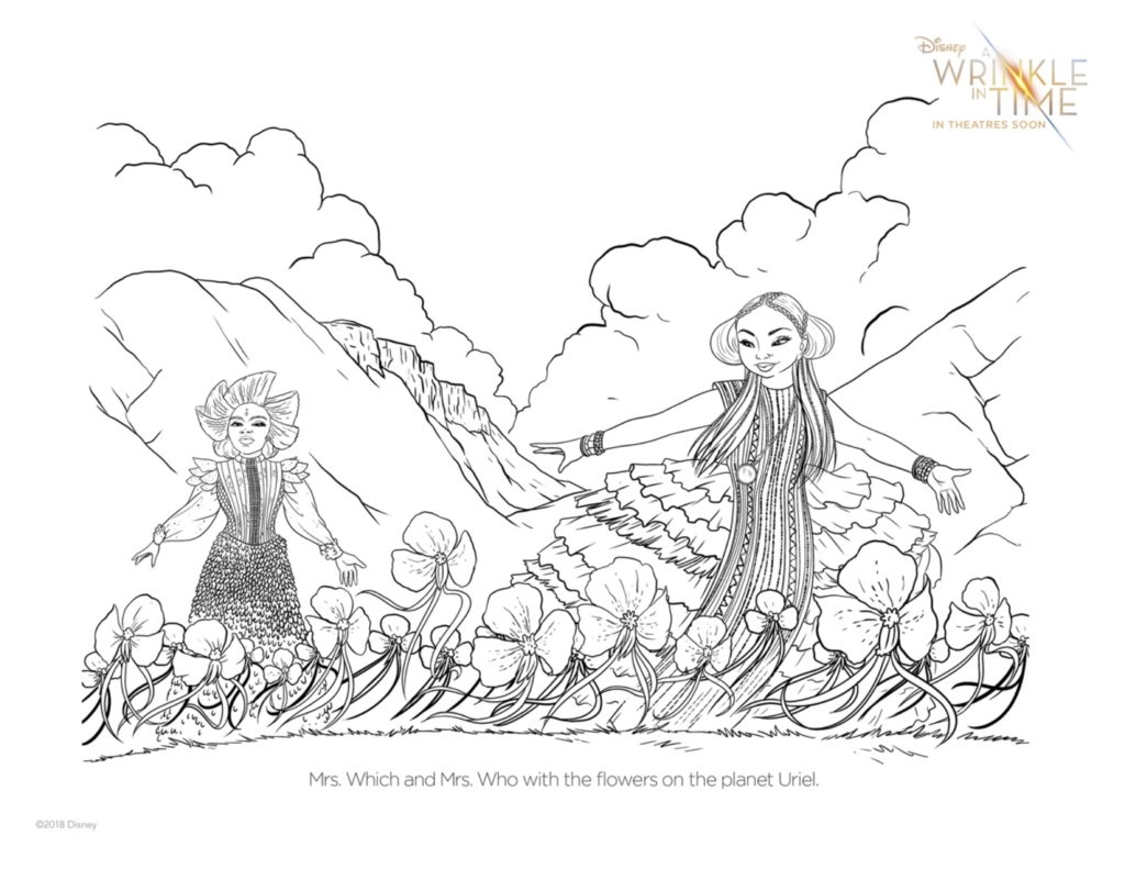 AWrinkleInTime_Flower Planet Uriel Printable Coloring Pages for A Wrinkle in Time Fans