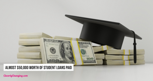 Almost $50,000 Worth of Student Loans paid