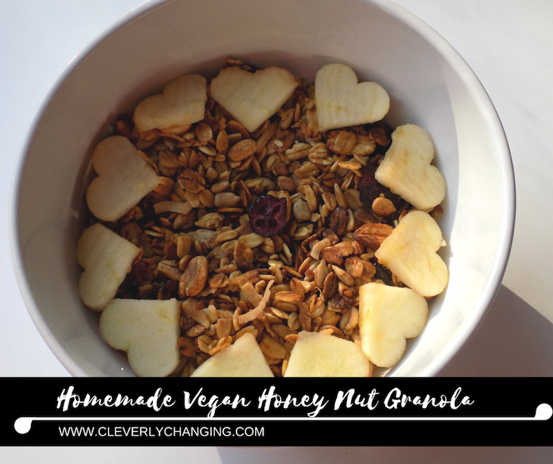 Homemade Vegan Honey Nut Granola Ingredients