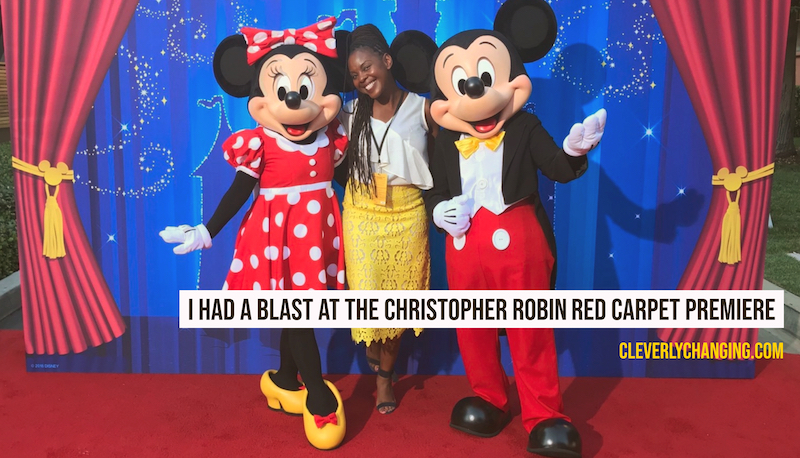 African American Blogger at The Christopher Robin Red Carpet Premiere