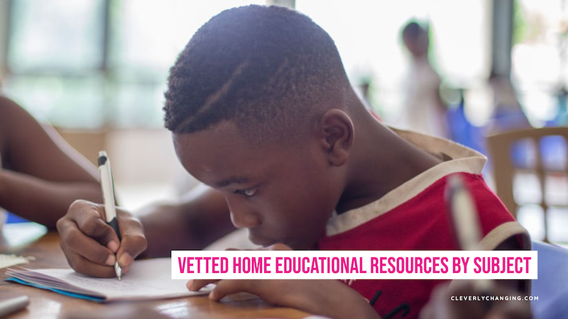 Vetted Home Educational Resources by Subject