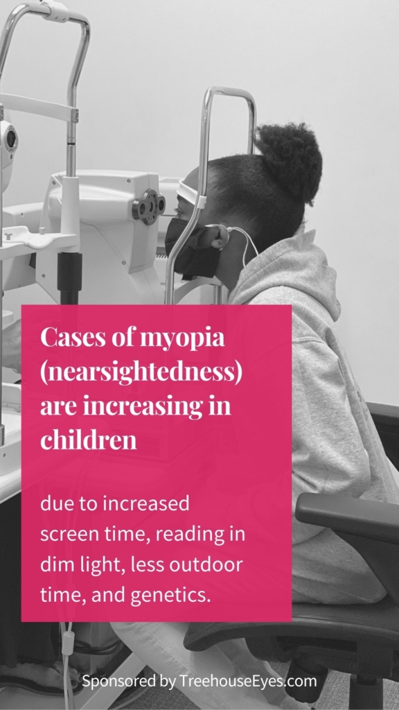 Cases of myopia (nearsightedness) are increasing in children