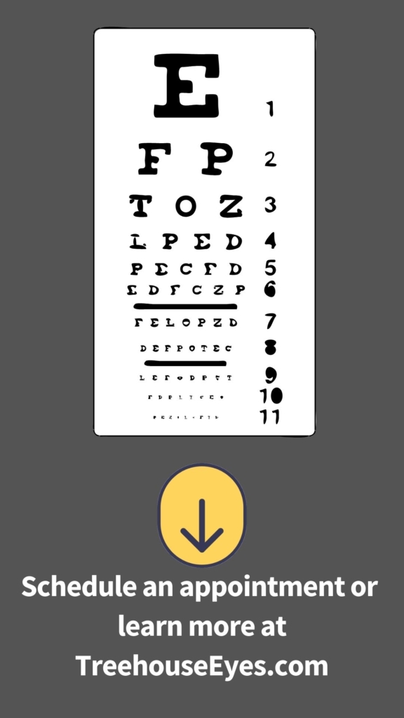 Schedule an appointment with treehouse eyes to determine if you have myopia (nearsightedness)