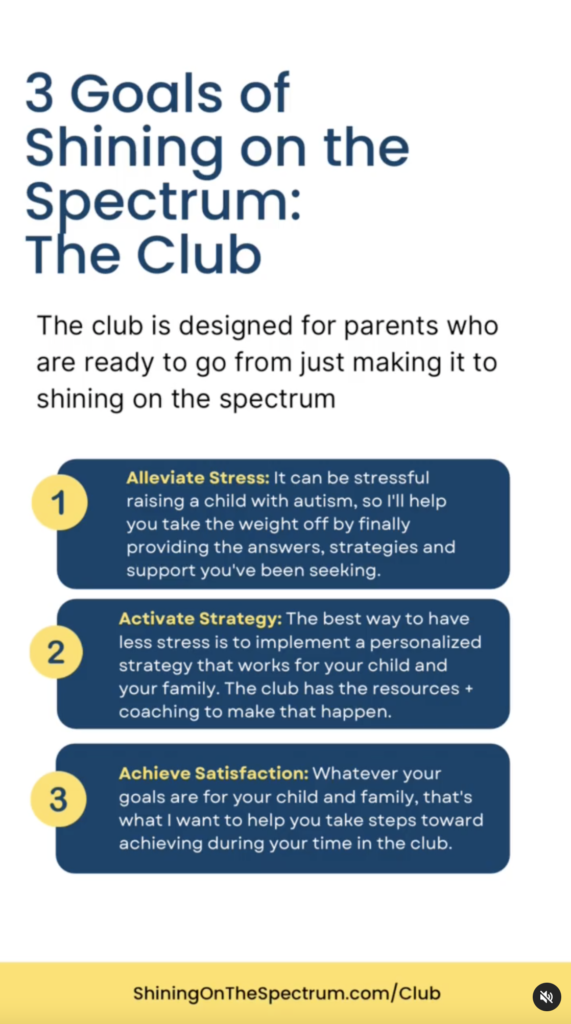 Shining on the Spectrum Club for families