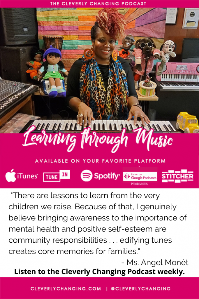  "There are lessons to learn from the very children we raise. Because of that, I genuinely believe bringing awareness to the importance of mental health and positive self-esteem are community responsibilities . . . edifying tunes creates core memories for families." - Ms. Angel Monét 

